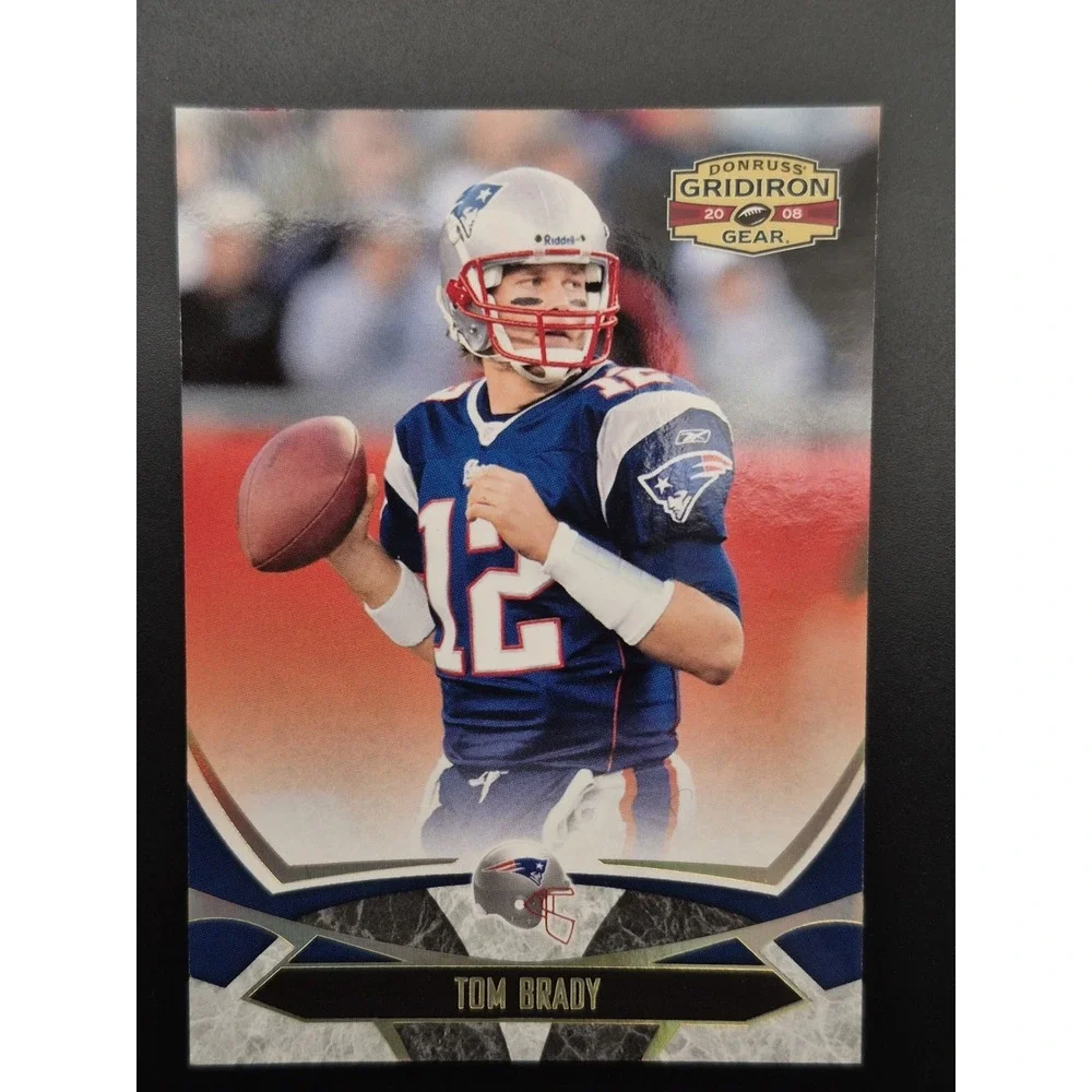 2008 Donruss Gridiron Gear Tom Brady #58 Gold Holifoil 112/200 Patriots